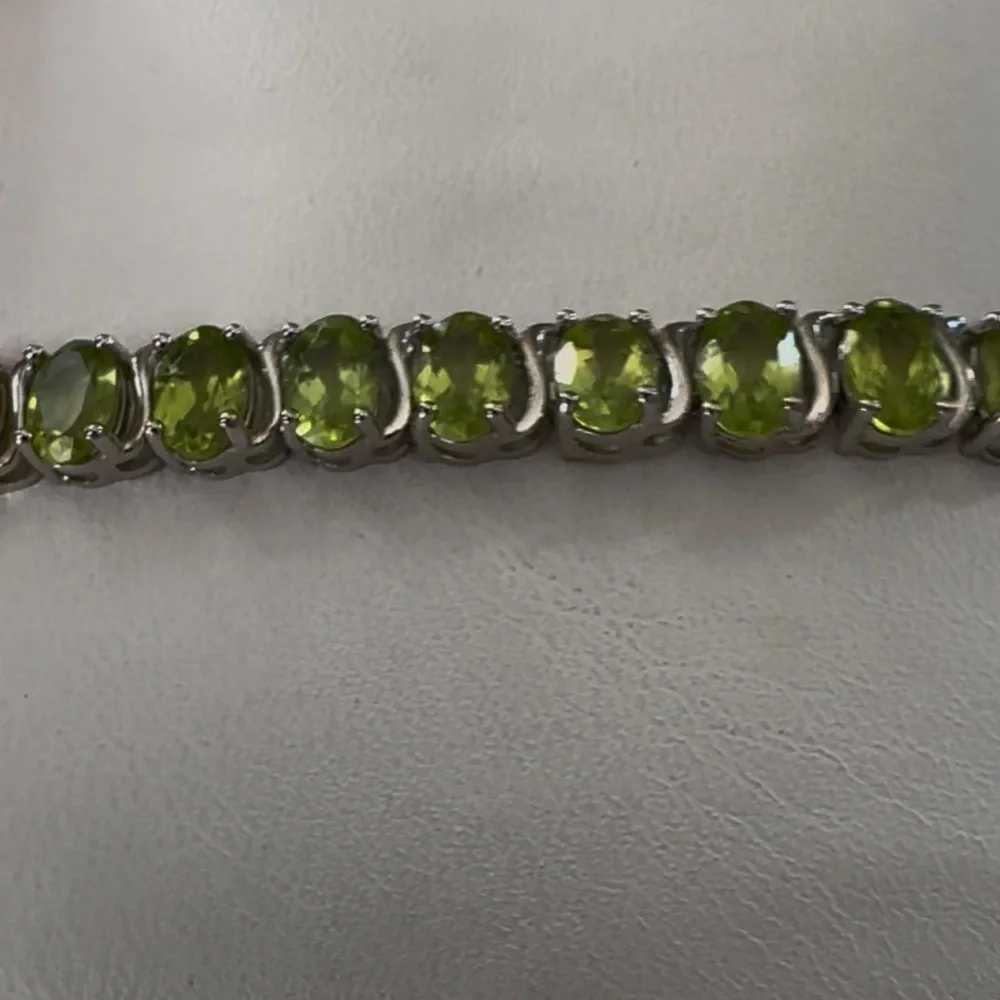 925 Peridot Tennis Bracelet - Picture 6 of 8